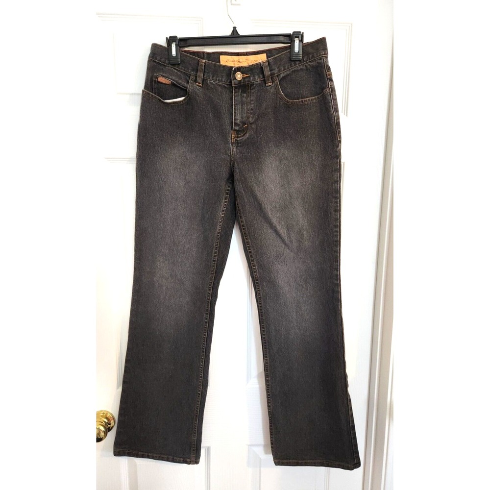 Eddie Bauer Women's Size 10 Bootcut Denim Jeans Dark Wash Mid Rise looks great!